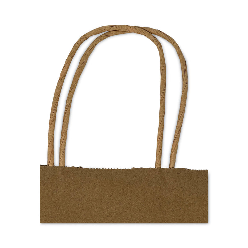 Prime Time Packaging Kraft Paper Bags, Tempo, 8 x 4.75 x 10.5, Natural, 250/Carton