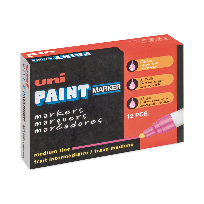uni Permanent Marker, Medium Bullet Tip, Pink