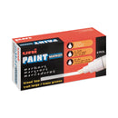 uni Permanent Marker, Broad Chisel Tip, White