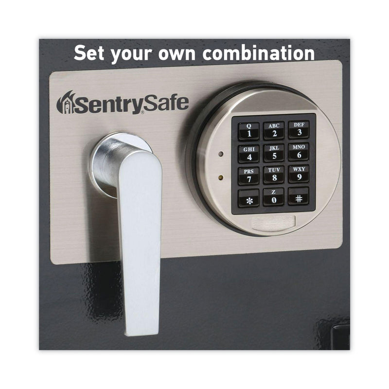Sentry Digital Depository Safe, Large, 0.94 cu ft, 14w x 15.6d x 20h, Black