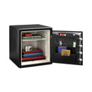 Sentry Fire-Safe with Biometric and Keypad Access, 1.23 cu ft, 16.3w x 19.3d x 17.8h, Black