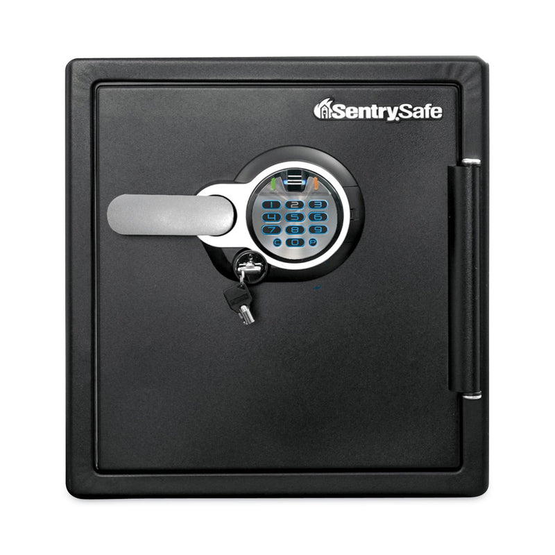Sentry Fire-Safe with Biometric and Keypad Access, 1.23 cu ft, 16.3w x 19.3d x 17.8h, Black