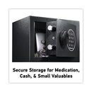 Sentry Electronic Security Safe, 0.14 cu ft, 9w x 6.6d x 6.6h, Black