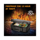Sentry 1200 Series Fire Chest, 0.18 cu ft, 14.3w x 11.2d x 6.1h, Black