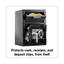 Sentry Digital Depository Safe, Large, 0.94 cu ft, 14w x 15.6d x 20h, Black