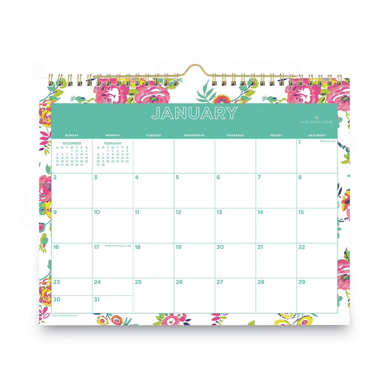 Blue Sky Day Designer Peyton Wall Calendar, Peyton Floral Artwork, 11 x 8.75, White/Multicolor Sheets, 12-Month (Jan to Dec): 2023