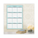 Blue Sky Picadilly Laminated Erasable Wall Calendar, Geometric Artwork, 36 x 24, White/Teal Sheets, 12-Month (Jan-Dec): 2023