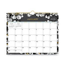 Blue Sky Baccara Dark Wall Calendar, Baccara Dark Floral Artwork, 11 x 8.75, White/Black Sheets, 12-Month (Jan to Dec): 2023