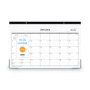 Blue Sky Enterprise Desk Pad, Geometric Artwork, 17 x 11, White/Gray Sheets, Black Binding, Clear Corners, 12-Month (Jan-Dec): 2023