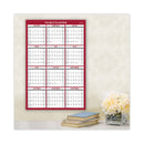 Blue Sky Classic Red Laminated Erasable Wall Calendar, Classic Red Artwork, 48 x 32, White/Red/Gray Sheets, 12-Month (Jan-Dec): 2023
