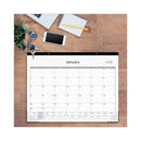 Blue Sky Enterprise Desk Pad, Geometric Artwork, 22 x 17, White/Gray Sheets, Black Binding, Clear Corners, 12-Month (Jan-Dec): 2023