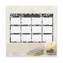 Blue Sky Baccara Dark Laminated Erasable Wall Calendar, Floral Artwork, 36 x 24, White/Black/Gold Sheets, 12-Month (Jan-Dec): 2023
