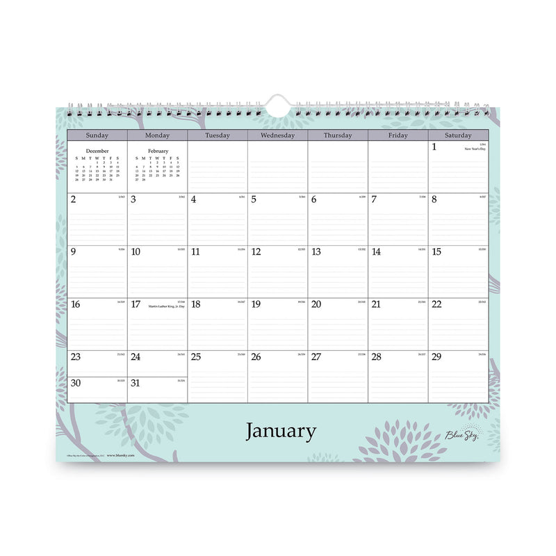 Blue Sky Rue Du Flore Wall Calendar, Rue du Flore Artwork, 12 x 15, White/Jade/Lavender Sheets, 12-Month (Jan to Dec): 2023