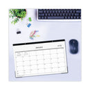Blue Sky Enterprise Desk Pad, Geometric Artwork, 17 x 11, White/Gray Sheets, Black Binding, Clear Corners, 12-Month (Jan-Dec): 2023