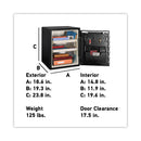 Sentry Fire-Safe with Digital Keypad Access, 2 cu ft, 18.67w x 19.38d x 23.88h, Black