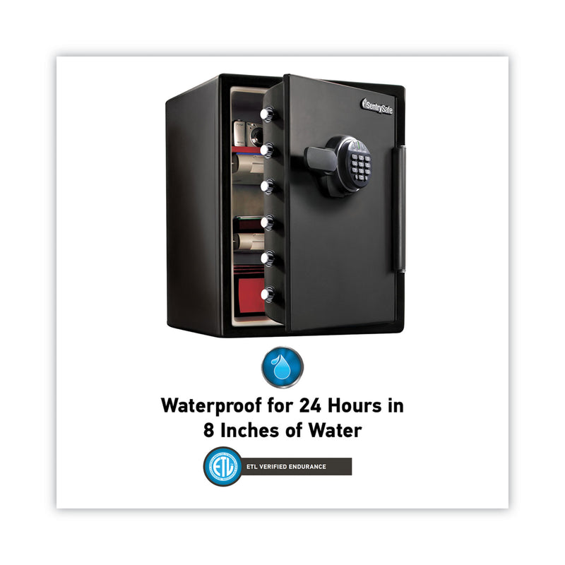 Sentry Fire-Safe with Digital Keypad Access, 2 cu ft, 18.67w x 19.38d x 23.88h, Black