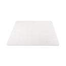 deflecto DuraMat Moderate Use Chair Mat, Low Pile Carpet, Flat, 45 x 53, Rectangle, Clear