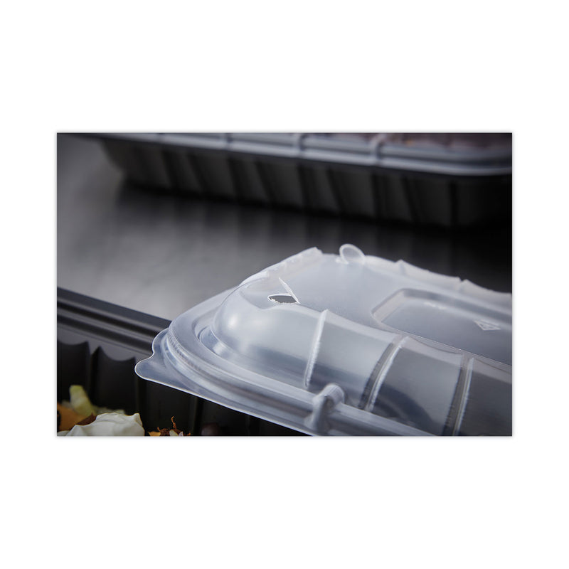 Pactiv Evergreen EarthChoice Entree2Go Takeout Container Vented Lid, 11.75 x 8.75 x 0.98, Clear, Plastic, 200/Carton