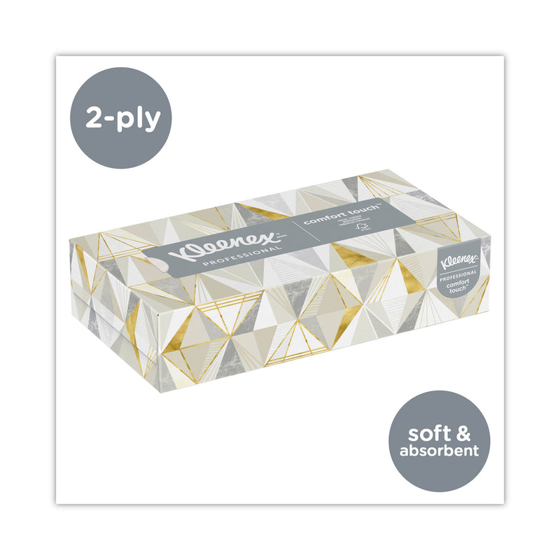 Kleenex White Facial Tissue for Business, 2-Ply, 125 Sheets/Box, 12 Boxes/Carton