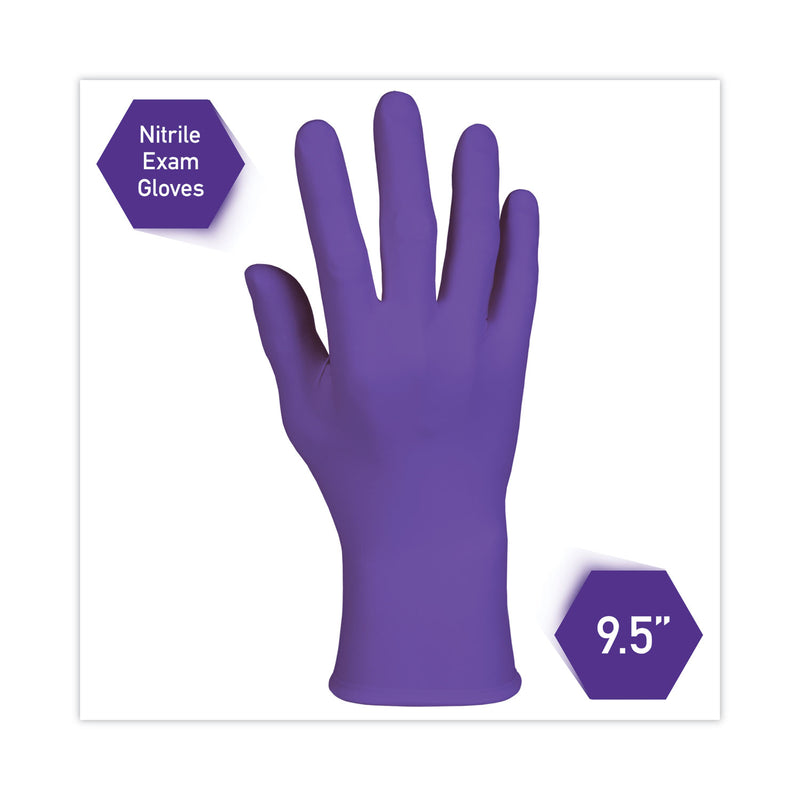 Kimtech PURPLE NITRILE Exam Gloves, 242 mm Length, Medium, Purple, 100/Box