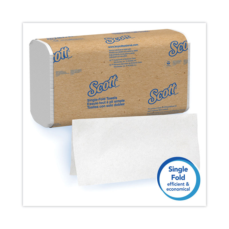 Scott Essential Single-Fold Towels, Absorbency Pockets, 9.3 x 10.5, 250/Pack, 16 Packs/Carton