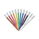 BIC Kids Coloring Magical Effects Markers, Medium Bullet Tip, Assorted Colors, 12/Pack