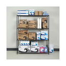 Alera All-Purpose Wire Shelving Starter Kit, Four-Shelf, 60w x 18d x 72h, Black Anthracite Plus