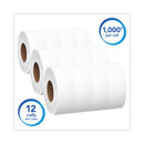 Scott Essential 100% Recycled Fiber JRT Bathroom Tissue for Business, Septic Safe, 2-Ply, White, 3.55" x 1,000 ft, 12 Rolls/Carton