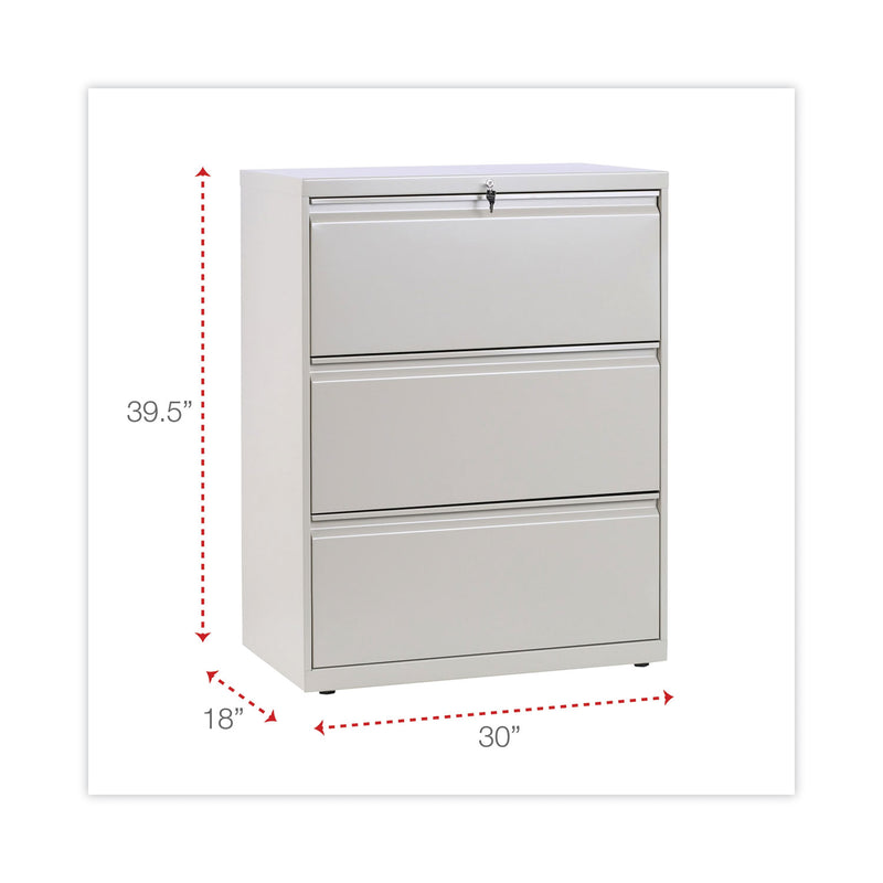 Alera Lateral File, 3 Legal/Letter/A4/A5-Size File Drawers, Putty, 30" x 18" x 39.5"