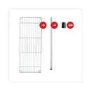 Alera Residential Wire Shelving, Three-Shelf, 36w x 14d x 36h, Silver