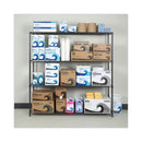 Alera BA Plus Wire Shelving Kit, Four-Shelf, 72w x 18d x 72h, Black Anthracite Plus