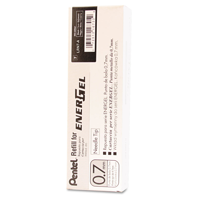 Pentel Refill for Pentel EnerGel Retractable Liquid Gel Pens, Medium Needle Tip, Black Ink
