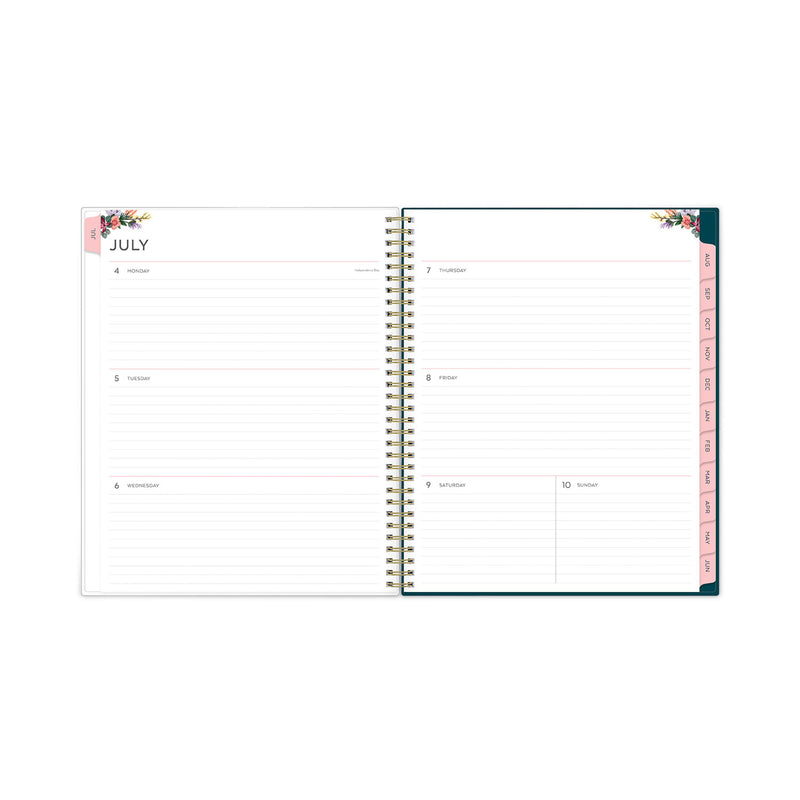 Blue Sky Greta Academic Year Weekly/Monthly Planner, Greta Floral Artwork, 11.5 x 8, Green Cover, 12-Month (July-June): 2022-2023