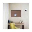 Universal Tech Cork Board, 36 x 24, Cork, Black Plastic Frame