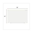 Universal Frameless Glass Marker Board, 36" x 24", White