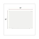 Universal Frameless Glass Marker Board, 48" x 36", White