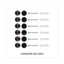 Universal Frameless Glass Marker Board, 72" x 48", White