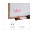 Universal Dry Erase Board, Melamine, 36 x 24, Oak Frame
