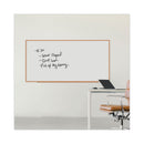 Universal Dry-Erase Board, Melamine, 96 x 48, White, Oak-Finished Frame