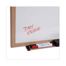Universal Dry-Erase Board, Melamine, 96 x 48, White, Oak-Finished Frame