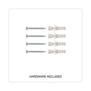 Universal Dry-Erase Board, Melamine, 24 x 18, Satin-Finished Aluminum Frame