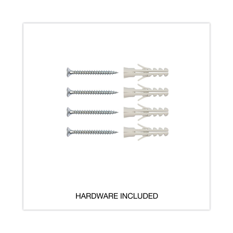 Universal Dry-Erase Board, Melamine, 24 x 18, Satin-Finished Aluminum Frame