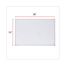 Universal Dry Erase Board, Melamine, 36 x 24, Satin-Finished Aluminum Frame