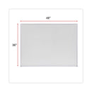 Universal Dry Erase Board, Melamine, 48 x 36, Satin-Finished Aluminum Frame