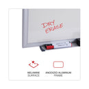 Universal Dry Erase Board, Melamine, 96 x 48, Satin-Finished Aluminum Frame