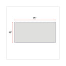 Universal Dry Erase Board, Melamine, 96 x 48, Satin-Finished Aluminum Frame