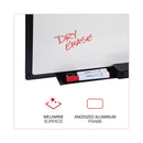 Universal Dry Erase Board, Melamine, 36 x 24, Black Frame