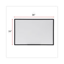Universal Dry Erase Board, Melamine, 36 x 24, Black Frame