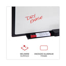 Universal Dry Erase Board, Melamine, 48 x 36, Black Frame
