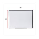 Universal Dry Erase Board, Melamine, 48 x 36, Black Frame